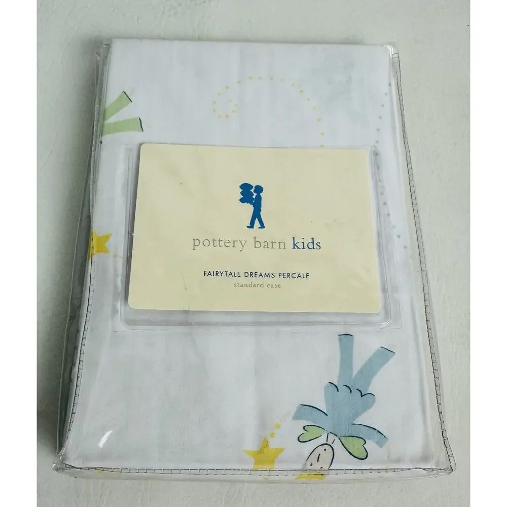 Pottery Barn Kids Pillowcase Fairytale Dreams Percale Standard Cotton‎ New